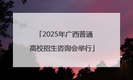 2025年广西普通高校招生咨询会举行