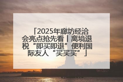2025年廊坊经洽会亮点抢先看丨离境退税“即买即退”便利国际友人“买买买”