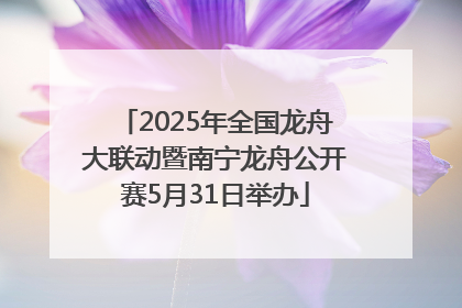 2025年全国龙舟大联动暨南宁龙舟公开赛5月31日举办