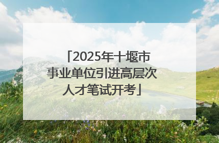 2025年十堰市事业单位引进高层次人才笔试开考