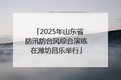 2025年山东省防汛防台风综合演练在潍坊昌乐举行