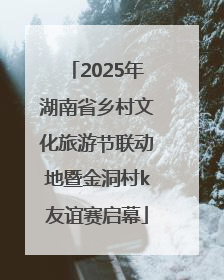 2025年湖南省乡村文化旅游节联动地暨金洞村k友谊赛启幕