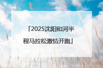 2025沈阳和河半程马拉松激情开跑