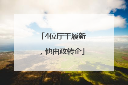 4位厅干履新，他由政转企