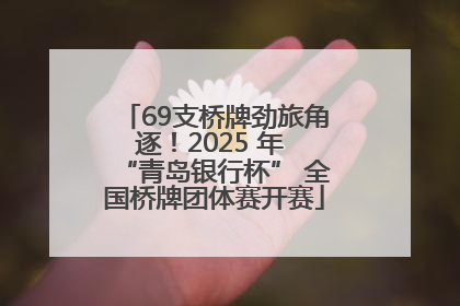 69支桥牌劲旅角逐！2025 年 “青岛银行杯” 全国桥牌团体赛开赛
