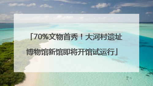 70%文物首秀！大河村遗址博物馆新馆即将开馆试运行