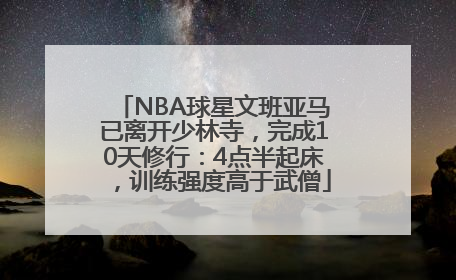 NBA球星文班亚马已离开少林寺，完成10天修行：4点半起床，训练强度高于武僧